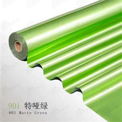 Folha de estampagem de tecido verde extra fosco 901